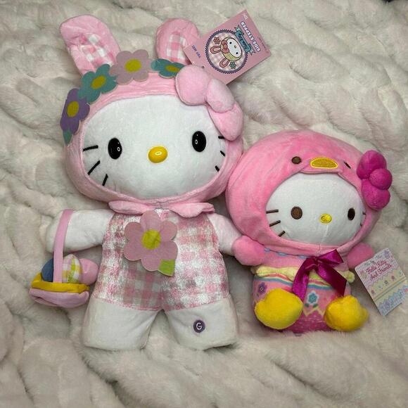 Hello Kitty Other - Hello Kitty Easter Duo Pink Side Stepper and Chick BNWT